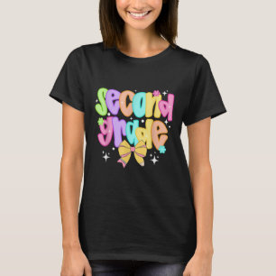 T-shirt Preppy Équipe Enseignante De Deuxième Année Bow Re