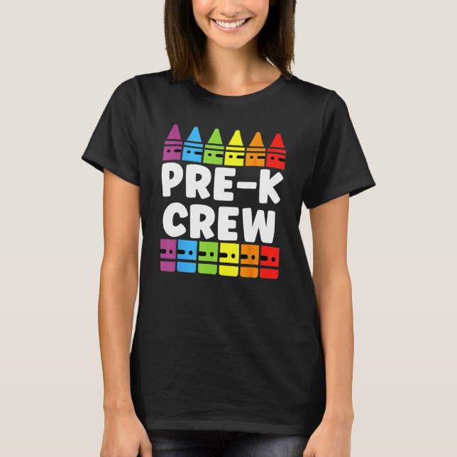 T-shirt PRESCHOOL CREW PRE K Tribe Back To School Teacher  (Devant)