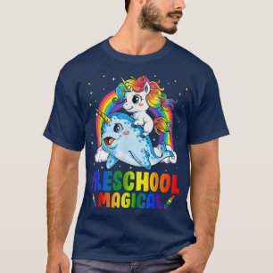 T-shirt Preschool Magique Unicorne équitation Narwhal Reto