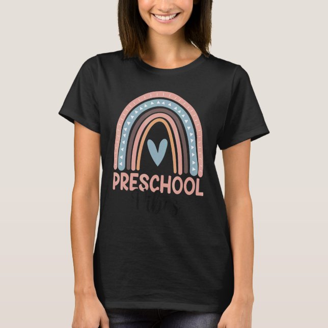 T-shirt Préscolaire Arc-en-ciel enseignant Étudiant Vibes  (Devant)