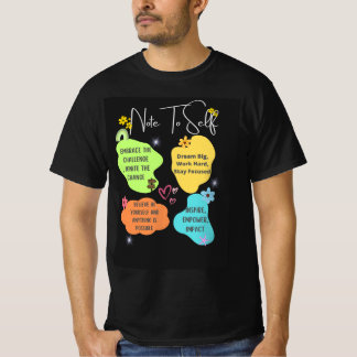 T-shirt Présentation de notre Motivation rétro "Note à soi