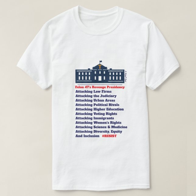 T-shirt Présidence de la Revenge - Une Chemise MisterP (Design devant)