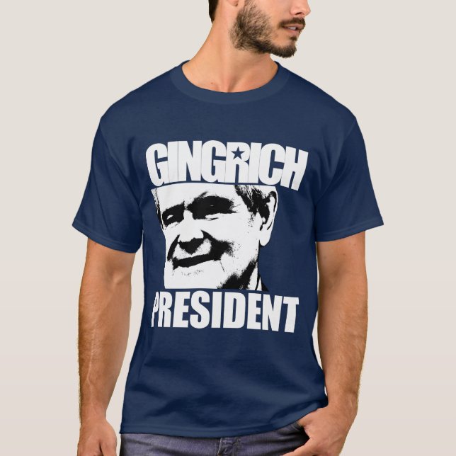 T-shirt Président 2012 de Newt Gingrich (Devant)