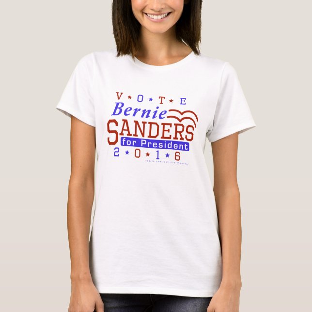 T-shirt Président de ponceuses de Bernie élection 2016 (Devant)