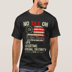 T-shirt Président Trump 2024 Pas D'Impôt Sur Les Pourboire