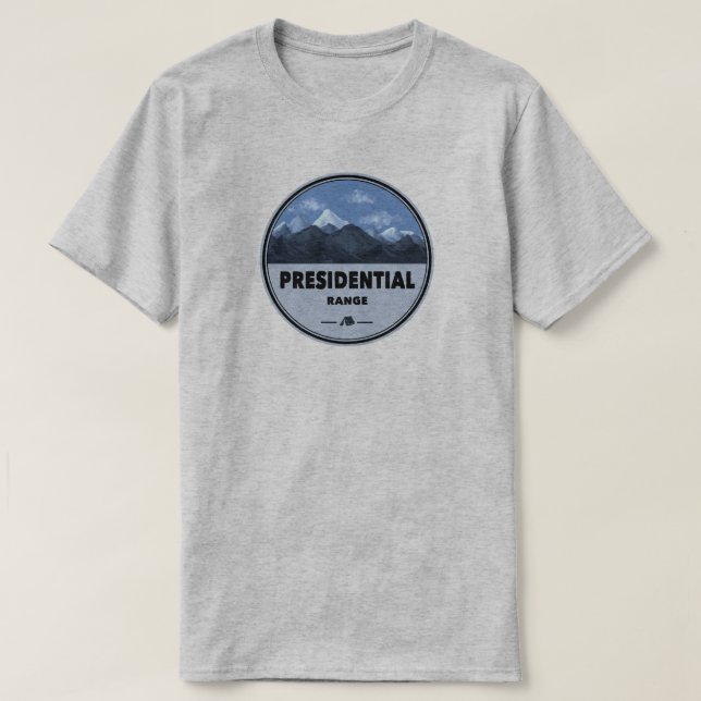 T-shirt Presidential Range New Hampshire Camping (Design devant)