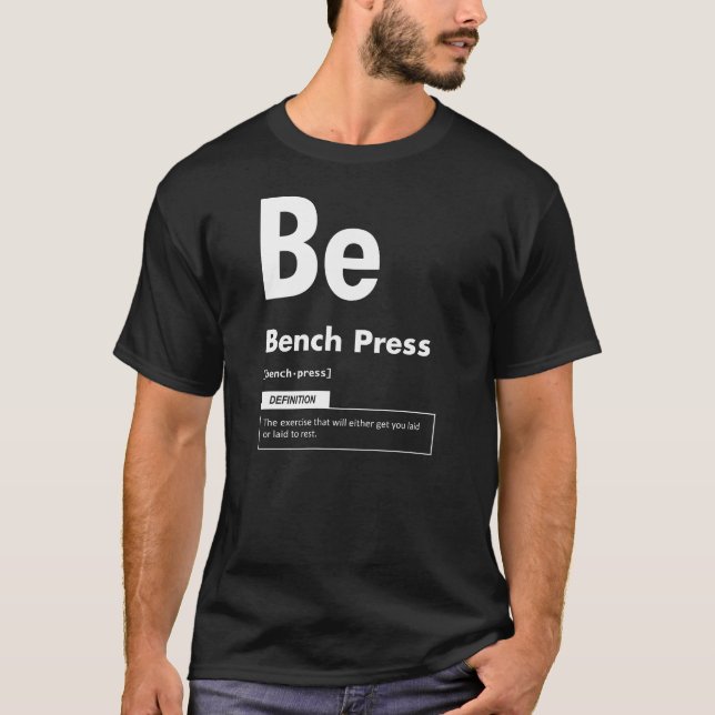 T-shirt Presse-Banc - Table Périodique - Mème Gym Drôle (Devant)