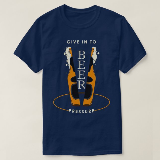 T-shirt Pression de la bouteille de bière (Design devant)