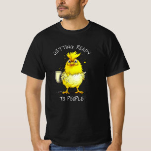 T-shirt Prêt à affronter les gens Citation drôle de poul