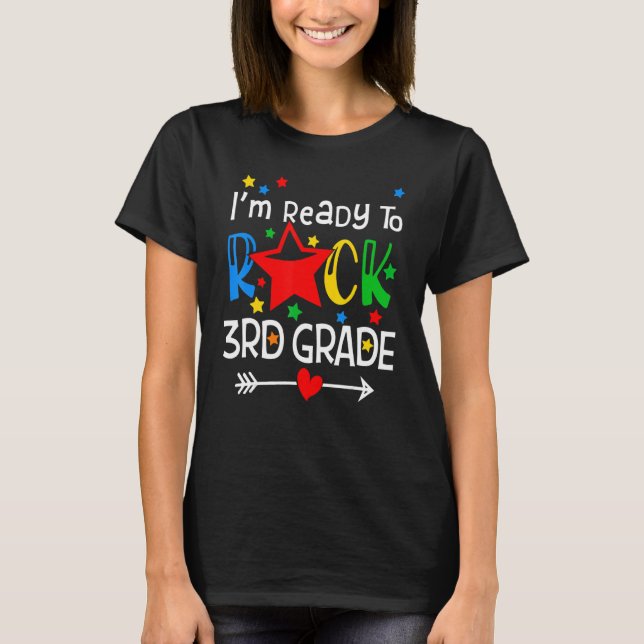 T-shirt Prêt À Aller Troisième 3E Année À L'Enseignement À (Devant)