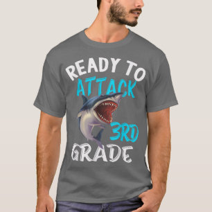 T-shirt Prêt À Attaquer La 3E Année De Retour À L'École Sh