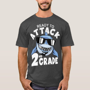 T-shirt Prêt à attaquer le requin de 2e annéePremier jour