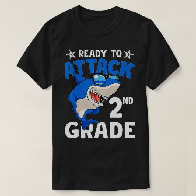 T-shirt Prêt À Attaquer Les Garçons De 2E Année À L'École  (Design devant)