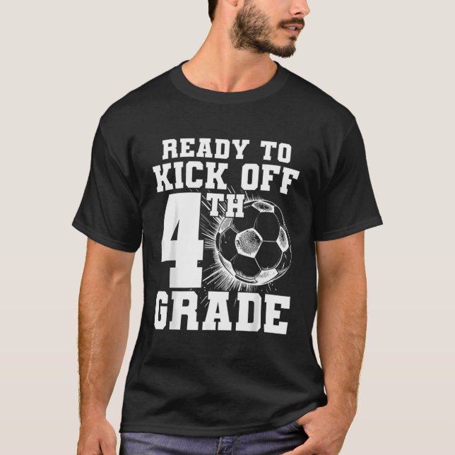 T-shirt Prêt À Commencer La 4E Année Premier Jour De L'Éco (Devant)