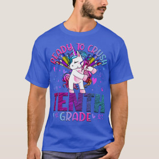 T-shirt Prêt à écraser 10e année de retour à l'école Uni