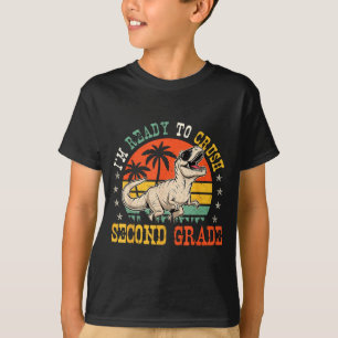 T-shirt Prêt à écraser la 2e année drôle de rentrée garçon