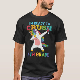 T-shirt Prêt à écraser la 4e année Licorne de rentrée scol