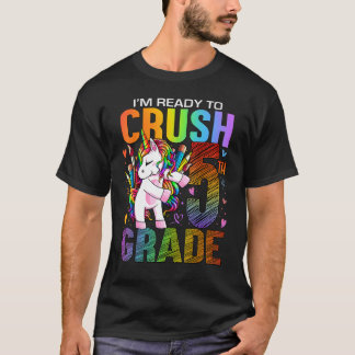 T-shirt Prêt À Écraser La 5E Année De Retour À L'École Uni