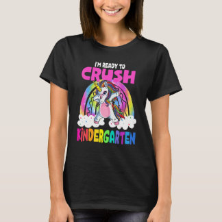 T-shirt Prêt à écraser la maternelle licorne qui fait dabb