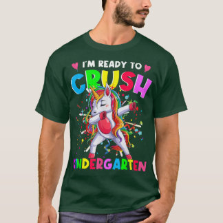T-shirt Prêt À Écraser La Maternelle Unicorne Retour À L'É