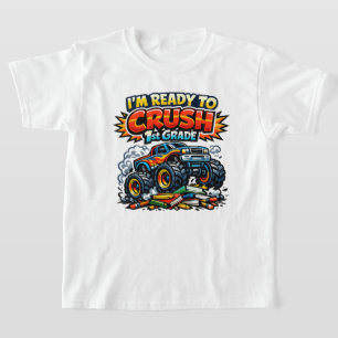 T-shirt Prêt à écraser le camion monstre de 1re année