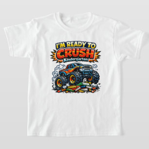 T-shirt Prêt à écraser le camion monstre de maternelle