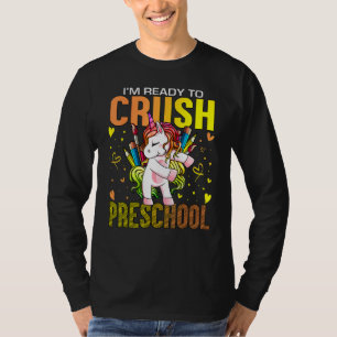 T-shirt Prêt À Écraser Le Préscolaire Retour À L'École Uni