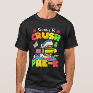 T-shirt Prêt À Écraser Le Requin Pré K Retour À L'École Ga