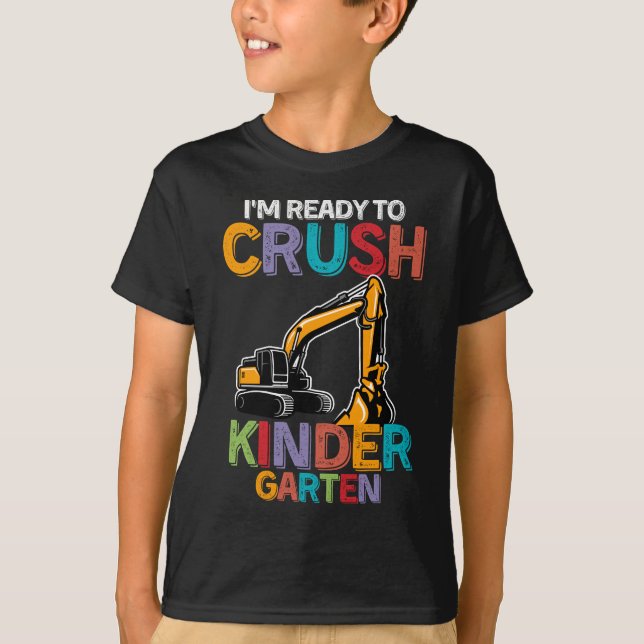 T-shirt Prêt À Écraser Le Véhicule De Construction De La M (Devant)