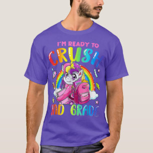 T-shirt Prêt À Écraser Unicorne De 2E Année Retour À L'Éco