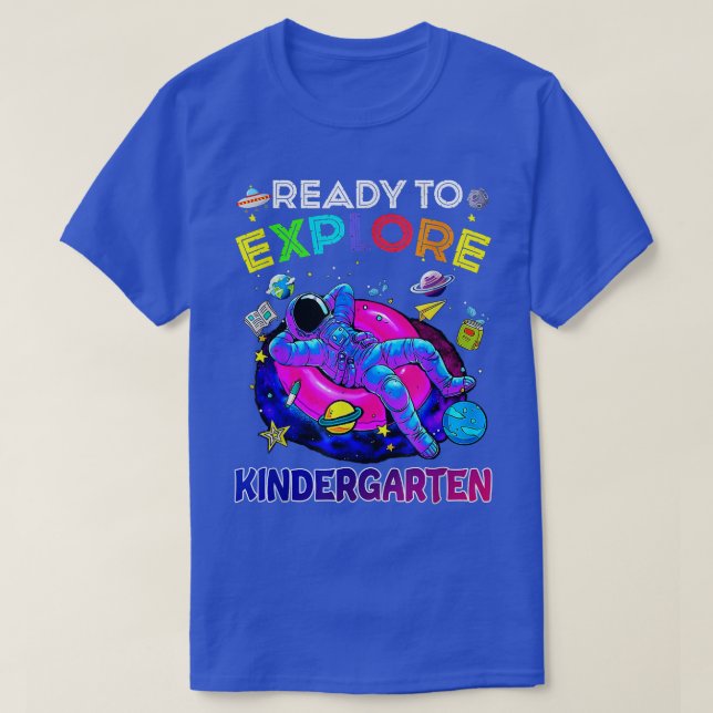T-shirt Prêt à explorer la maternelle retour à l'école Ast (Design devant)