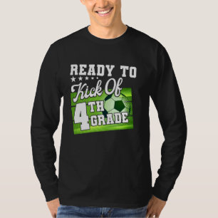 T-shirt Prêt à lancer de 4e année de football Premier jour