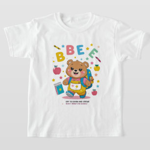 T-shirt Prêt à l'ours pour l'école - Jardin d'enfants mign