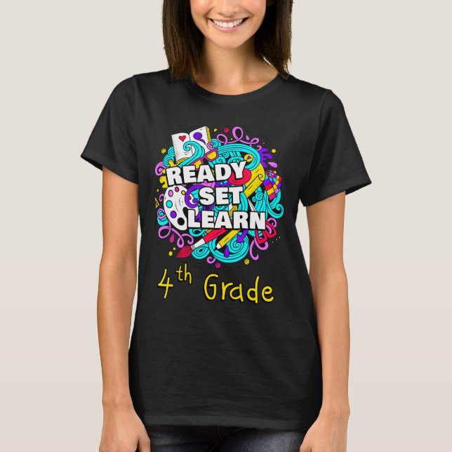 T-shirt Prêt-à-recevoir Apprendre - Lancement de l'école 4 (Devant)