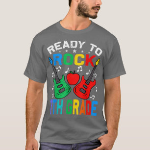 T-shirt Prêt À Remonter La 7E Année À La Guitare De L'Écol