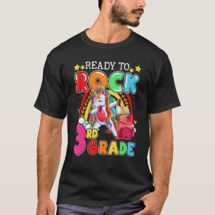 T-shirt Prêt À Rocher 3E Grade Dabbing Unicorn Retour À Sc