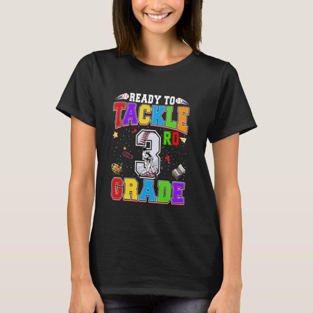 T-shirt Prêt À S'Attaquer À La Troisième Année De Retour À (Devant)