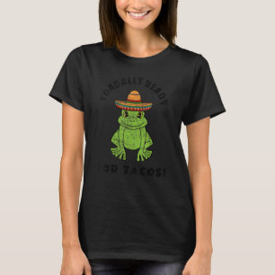 T-shirt Prêt Aujourd'Hui Pour Tacos Toad Frog Pun Retro L