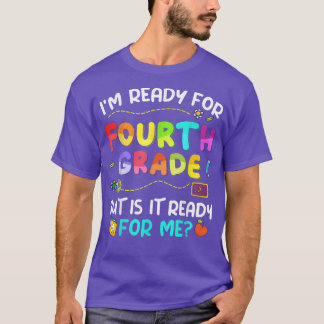 T-shirt Prêt Pour La Quatrième Année Retour À L'École Prem