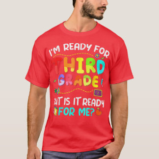 T-shirt Prêt Pour La Troisième Année Retour À L'École Prem