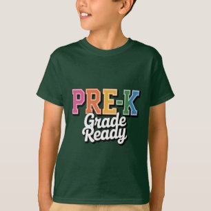 T-shirt Prêt pour le préscolaire – Conception colorée de r