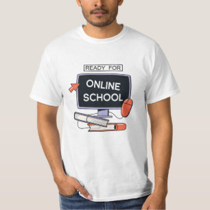 T-shirt Prêt pour l'école en ligne
