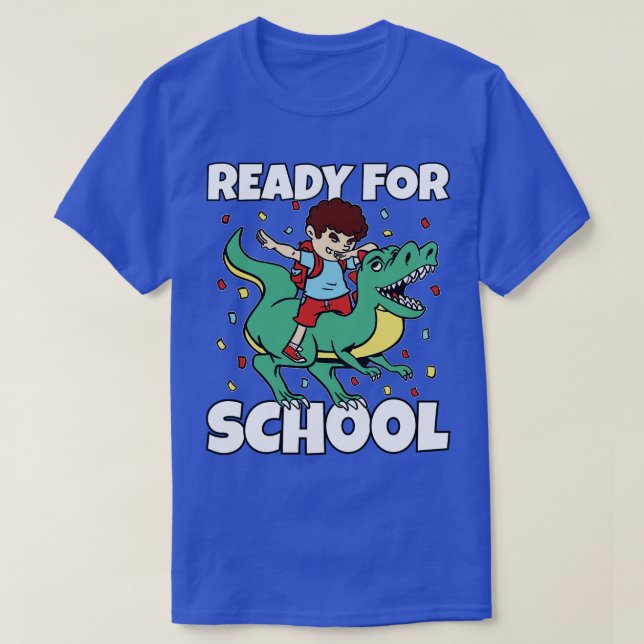 T-shirt Prêt pour l'école TRex (Design devant)