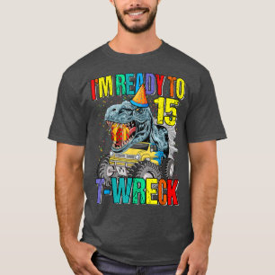 T-shirt Prêt Pour L'Épave En T 15 Dinosaures Monster Truck