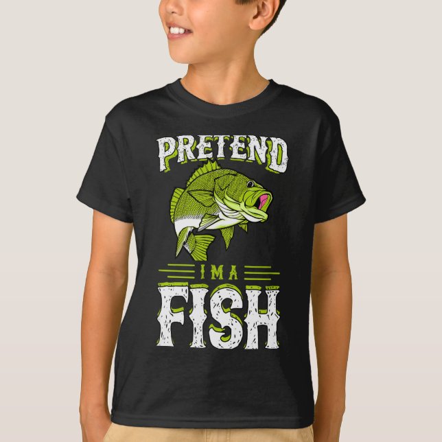 T-shirt Pretend I'm A Fish B Funny Cute Lazy Halloween Cos (Devant)