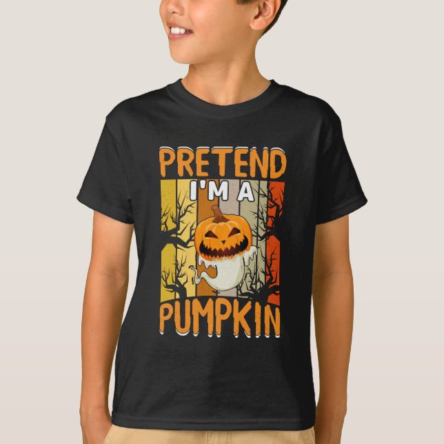 T-SHIRT PRÉTENDEZ QUE JE SUIS UN CITROUILLE (Devant)