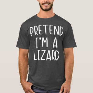 T-shirt Prétendre Lizard Costume Halloween Lazy Easy