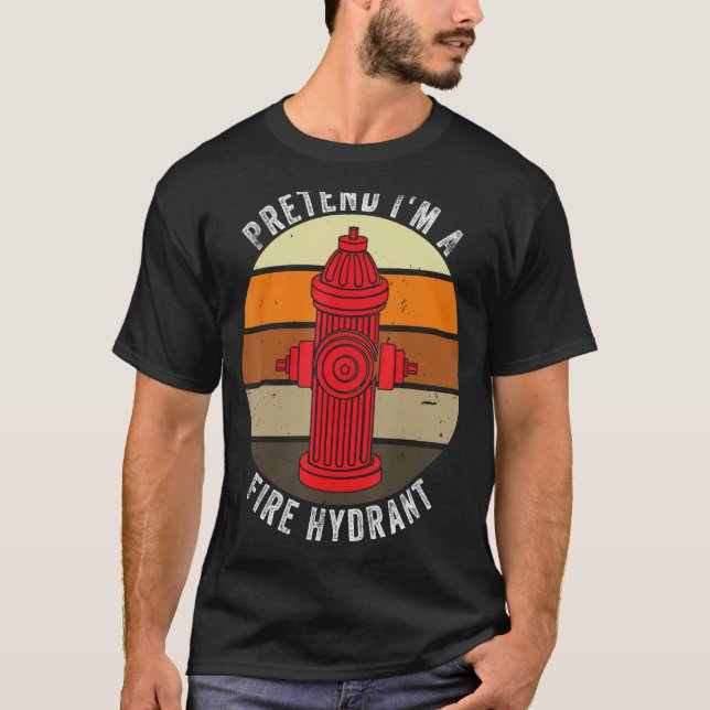 T-shirt Prétendre que je suis pompier hydrofuge Lazy Hallo (Devant)