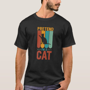 T-shirt Prétendre Que Je Suis Un Chat Halloween