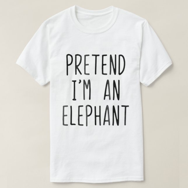 T-shirt Prétendre Que Je Suis Un Costume D'Éléphant Hallow